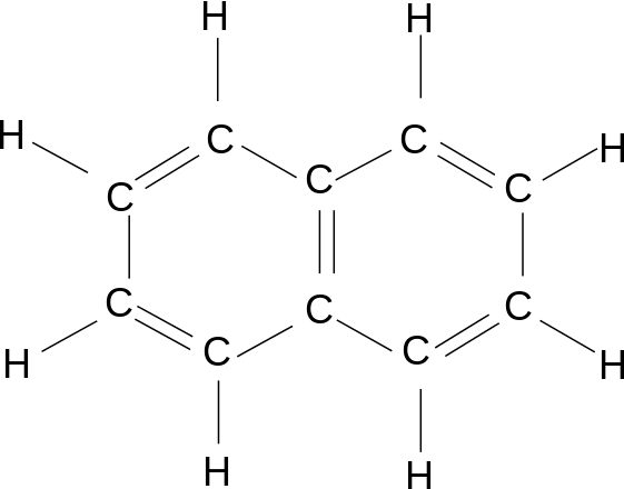 Strukturformel von Naphtalin (PD)